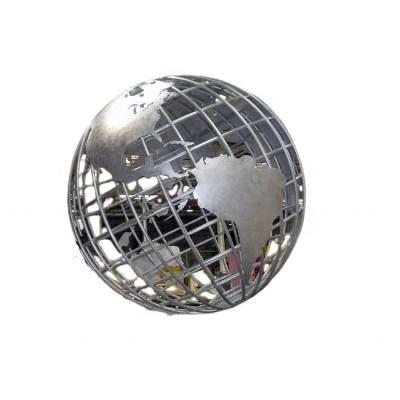 China Outdoor Corrosion Resistance Metal Sculpture Map Ball Custom Earth Globe Sphere Te koop