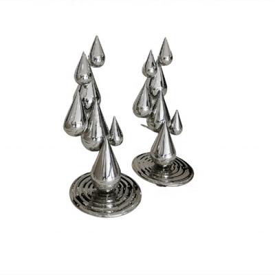 China Modern Corrosion Resistance Steel Sculpture Large Landscape Stainless Steel Water Drop Te koop