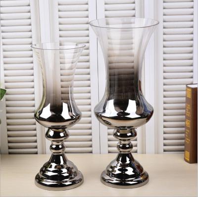 China Real Touch Nature Flower Glass Vase to Wedding Vase for sale