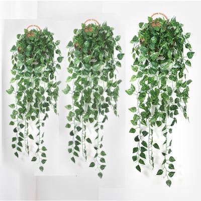 China Real Touch Nature Real Touch Spring Artificial Green Ivy 130cm Leaf Hanging Garland For Room Decor Garland for sale