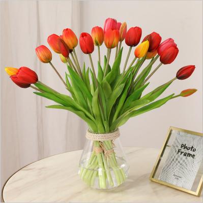 China Wholesale Artificial Touch Real Nature PU Tulip Flower For Home Decorative Flower for sale