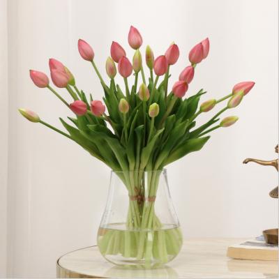 China China New Design Silk Artificial 5 Pieces Real Touch PU Tulip Flowers For Decoration for sale