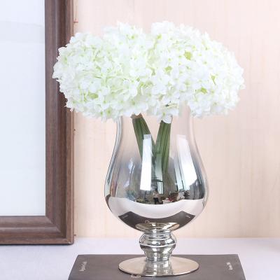 China Real Nature 10 Touch Artificial Plastic Hydrangea Flower Bouquets For Outdoor Flowers Decor for sale