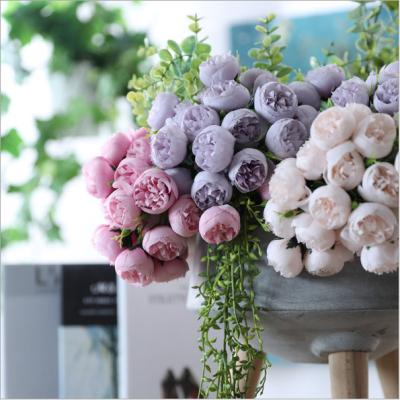 China High Quality Real Touch Nature Silk Flower Artificial Peony Flower Bouquet For Party Home Wedding Decoration for sale