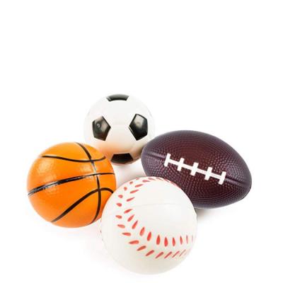 China Promotional Toy Customized Pu Foaming Soft StressToy Balls Relaxing Mini Sport Foam Stress Ball for sale