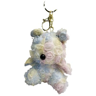 China Foam Flower Rose Flower Teddy Bear Hot Sale Customize Valentines Day Rose Teddy Bear Gift for sale