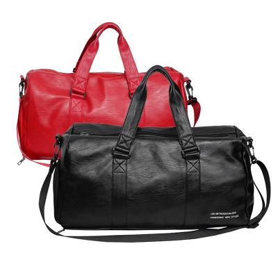 China Multifunctional popular style PU gym travel waterproof leather duffel bag for diary for sale