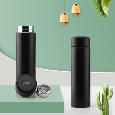 China Custom Smart Thermos Bottle of Temperature LED Digital Display 500ml Stainless Steel Temperature Display Vacuum Flask for sale