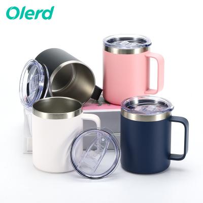 China Wholesale Durable Customhouse 380ml Stainless Steel Insulation Mugs Portable Coffee Mugs With Handles for sale