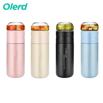 China Business 300ml Stainless Steel Insulated Water Bottle With Tea Filter Office Leisure Thermos Bottle for sale