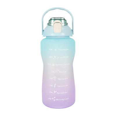 China Portable Sealed Creative Heat Resistant Water Bottle Plastic Cup Fashion Viable Colored Glass Cup Gradient Cup Sports Water Bottle for sale