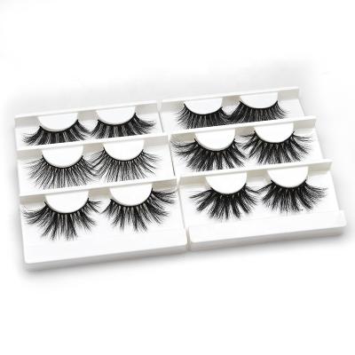 China 25mm Long Real Mink Long Lasting 3D Volume Natural Handmade Soft Lashes Eyelash For Makeup for sale