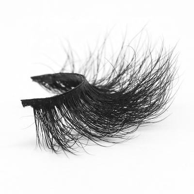 China Durable OEM Private Label Packaging Winged False 5D Mink Eyelashes Crisscross for sale