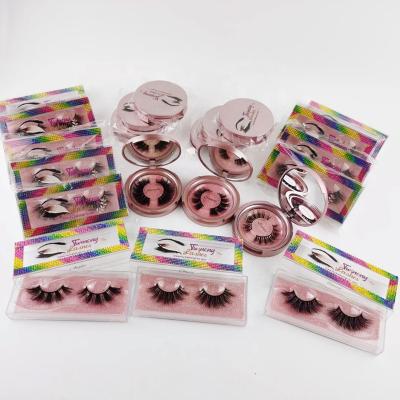 China Lasting Cruelty Free With Diamond Mirror Case Create Your Own Brand 5D Mink Eyelash for sale