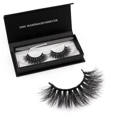 China Durable Black Luxury Custom Box Clean Logo 5D Mink Eyelash 100% Handmade False Eyelashes for sale