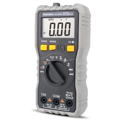 China Mini Digital Multimetro DC/AC Voltage Ammeter Ohm Temperature T-RMS Current Electrician Multimeter KM-DM05B High Accuracy for sale