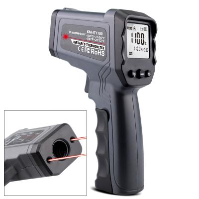 China Meter -50~1100c Double Laser Industry Temperature Gun Handheld High Temperature Digital Non Touch Thermometer KM-IT1100 for sale