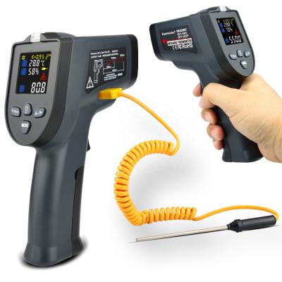 China Handheld Temperature Gun Thermocouple Measurement LCD Color Screen k-type Digital Thermometer For Industry KM-K550HET for sale