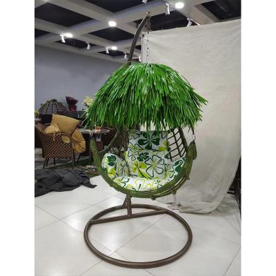 China Simple Modern Rattan Chair Yard Garden Swing Hanging Hanging Basket Eggs Shape for sale