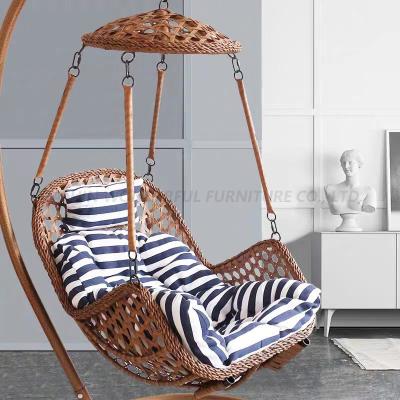 China Modern Simple Rattan Basket Cradle Chair Household Hanging Chair for sale