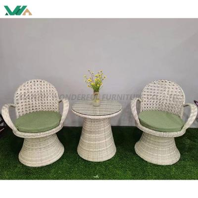 China Garden Modern Outdoor Plastic Rattan Furniture Weaving Chair And Outdoor Glass Table for sale