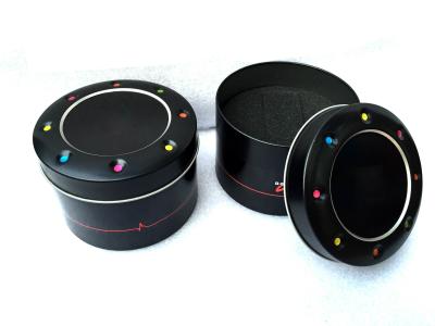 China Professional Watch Metal Tin Box  With Lids Round Cylinder , OEM ODM Service for sale