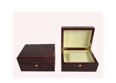 China Wooden Wrist Watch Storage Box Handmade With Stamping / Silk Printing Logo for sale