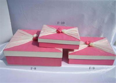 China Pink Biodegradable Cardboard Paper Folding Gift Boxes For Stationery for sale