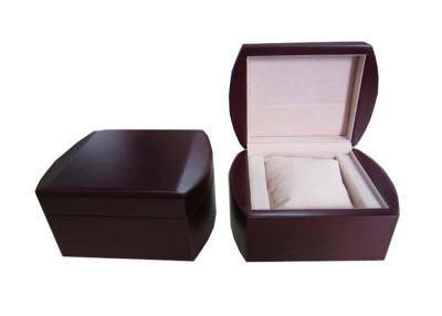 China Velvet Leather Personalized Wooden Watch Box , High End Watch Storage Case for sale