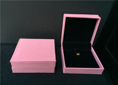 China Pink Luxury Velvet Jewelry Box Stand Up For Ring / Earring , Non Toxic for sale