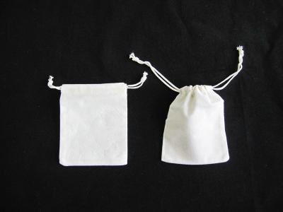 China Cotton Custom Jewelry Pouches Bags With Logo , Drawstring Handle for sale