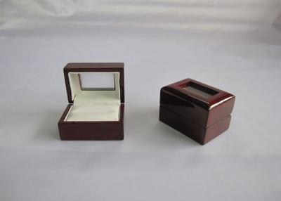 China OEM / ODM Beautiful Gift Box Packaging , Wooden Wedding Ring Box Jewelry Case for sale