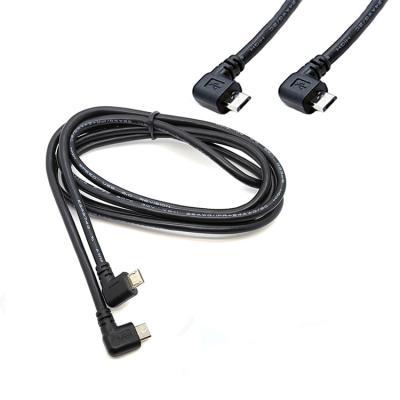 China Wholesale Micro MP3/MP4 Player Samsung USB Data Cable Fast Charging Micro Male To Male Elbow Charger Right Angle Extension Cable for sale