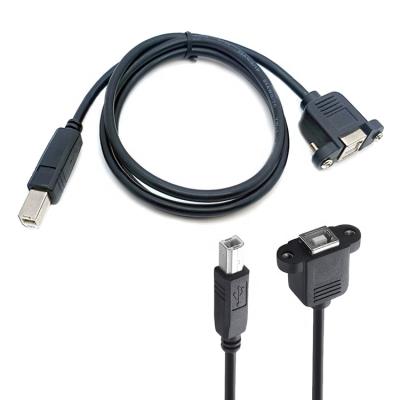 China COMPUTER Factory Wholesale USB 2.0 Male Type B To Type B Female Panel Mount Printer Extension Cable With Ear Screw for sale