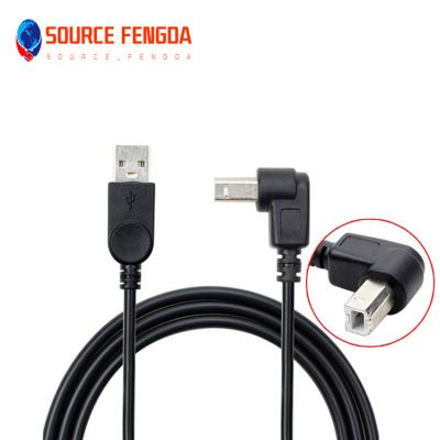 China Factory wholesale USB B 90 degree elbow dataale to 2H0 MOR type usb right angle usb B male scanner extension cable printer cable for sale