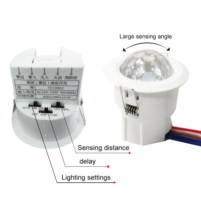 China Outdoor Stairs Factory Microwave Motion Sensor Switch Microwave Radar Detector Switch For Highbay Flood Light Led Lamps for sale