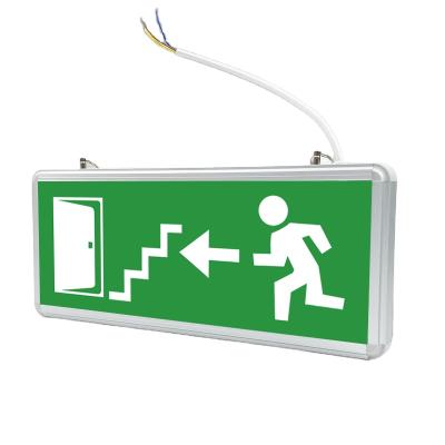 China 3w 220v emergency light EMERGENCY EXIT aluminum sign lighting led acrylic exit light with battery for sale