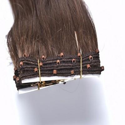 China Silky Straight Wave In Cheap Brazilian Micro Ring Hair Weft Extension Mozambique Pearl Thin Hair Weft Extension for sale