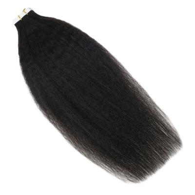 China Double Cuticle Pulled 100 Virgin Brazilian Straight Curly Hair Extension Aligned Tape In Hair for sale