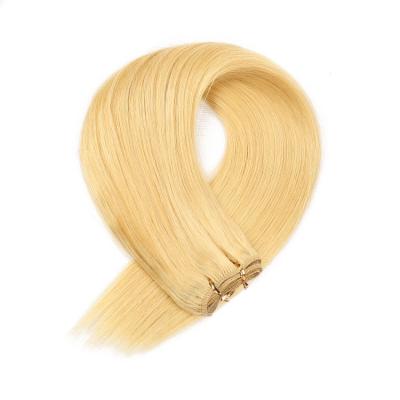 China Wholesale 613 Blonde Silky Straight Wave Double Wave Russian Virgin Remy Human Hair Weft Weave for sale