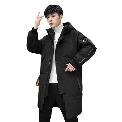 China new fashion Anti-wrinkle down jacket men's thickened slim fit winter zipper down jacket hooded jacket for sale