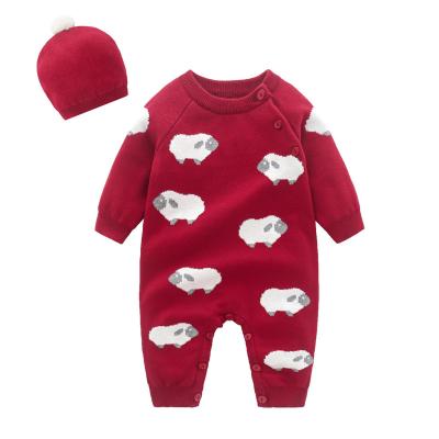 China NEW FASHION JACQUARD BABY JUMPER/WITH HAT BABY SETS SHEEP BREATHABLE for sale