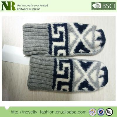 China Acrylic/cotton/wool/acrylic fashionable modern nylon design, knitted glove wholesale for sale