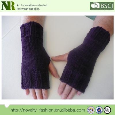 China Fashion Medium Women Fingerless Gloves , Hand Crochet Winter Knitted Fingerless, Knitted Fingerless Gloves for sale