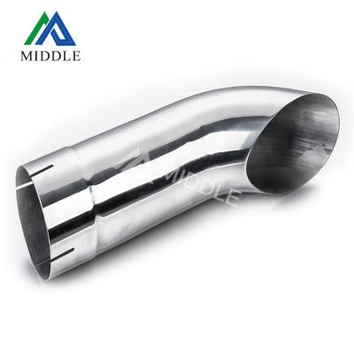 China 2022 Truck Semi West Coast Chrome Curved Stack Stainless Steel Exhaust Pipe For Freightliner Cascadia Kenworth Cascadia for sale