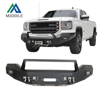 China Polished Finish Popular 2016-2018 American Truck Stainless Steel Front Bumper Bull Bar For GMC 2016-2018 Super SIERRA 1500 for sale