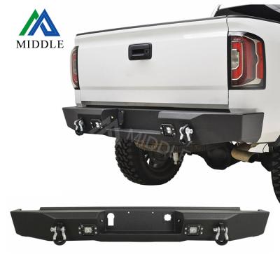 China Polished American Finish Hot Sale Truck Stainless Steel Rear Bumper Bull Bar For 2014-2015 CHEVY SILVERADO 1500/GMC SIERRA 1500 for sale