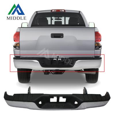 China Black Finish 2021 Custom American Truck Top Selling Iron And Plastic 4X4 Rear Bumper For Toyota Tundra 2007-2013 for sale