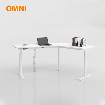 China (Size)Adjustable Modern White Office Work Table Office Furniture Price for sale