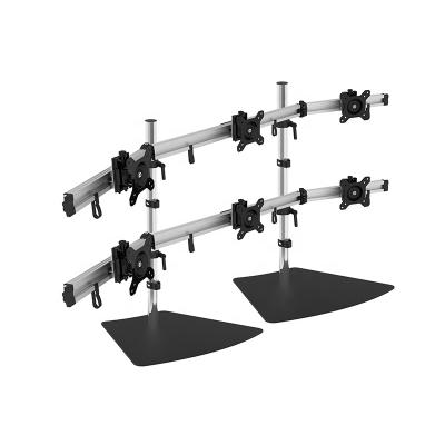 China Adjustable 6 Screen Arm Six Screen Desk Arm , Six Monitors Computer Brackets / Monitor Arm for sale